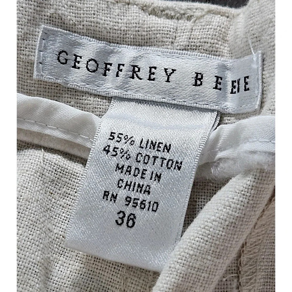 Geoffrey Beene Men's Linen Blend Chino 5 Pocket Walking Shorts Sz 36 10" Inseam - Picture 8 of 9